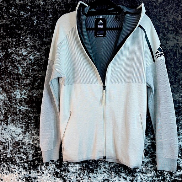 adidas Other - Light, gray primeknit zip up sweater